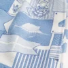 Mid-Thigh Seersucker Volley Swim Trunks