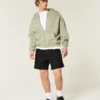 Mid-Thigh Twill Pull-On Shorts