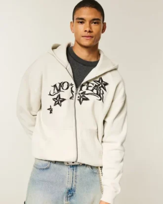No Fear Graphic Zip-Up Hoodie
