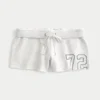 Number Graphic Mini Fleece Shorts