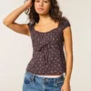 On/Off-the-Shoulder Scoop Babydoll Top