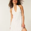 Open-Back Crepe Halter Dress Open-Back Crepe Halter Dress