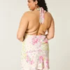 Open-Back Crepe Halter Dress