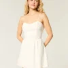 Open-Back Crosshatch Skort Dress