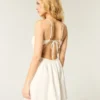 Open-Back Crosshatch Skort Dress