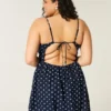 Open-Back Linen-Blend Mini Dress