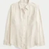 Oversized Linen-Blend Shirt