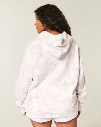 Oversized Pink Camo Hoodie
