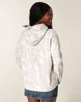 Oversized Senior Graphic Camo Hoodie