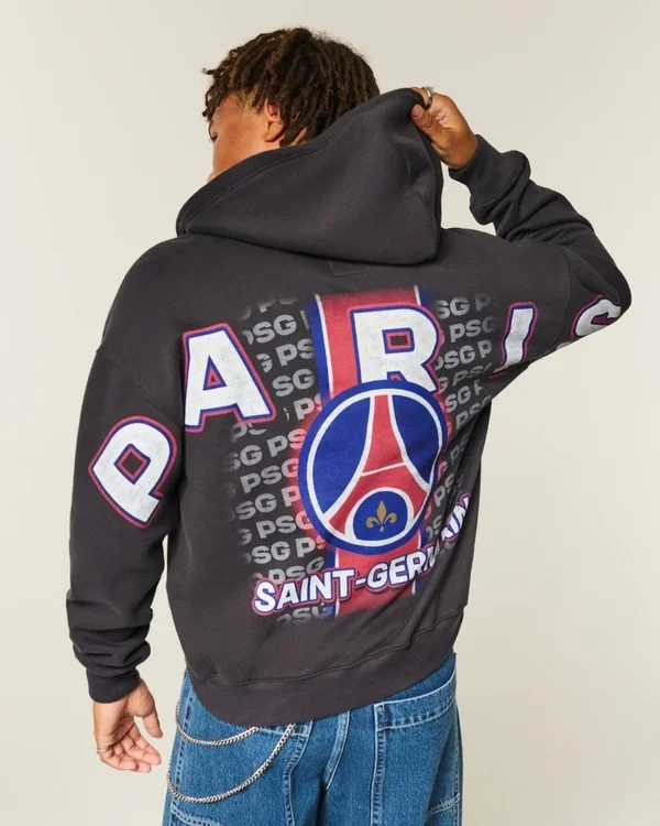 Paris Saint-Germain F.C. Graphic Zip-Up Hoodie Paris Saint-Germain F.C. Graphic Zip-Up Hoodie