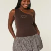Plaid Bubble Mini Skirt