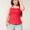 Pleated Open-Back Halter Top Pleated Open-Back Halter Top