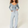 Pull-On Slub Pants