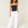 Pull-On Slub Pants