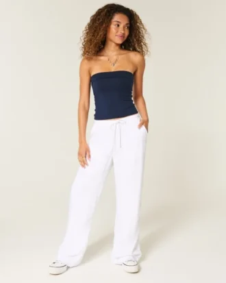 Pull-On Slub Pants