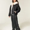 Quilted Heart Zip-Up Puffer Jacket