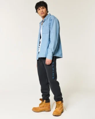 Relaxed Alpine Graphic Fleece Joggers