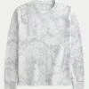Relaxed Long-Sleeve Thermal Crew Camo T-Shirt