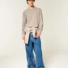Relaxed Long-Sleeve Thermal Crew T-Shirt