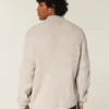 Relaxed Number Graphic Zip-Up Sweater