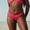 Ribbed High-Leg Cheekiest Bikini Bottom