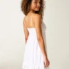 Rope Trim Babydoll Mini Dress