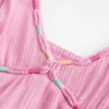 Rope Trim Babydoll Mini Dress