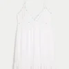 Rope Trim Babydoll Mini Dress