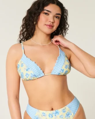 Ruffle Edge Triangle Bikini Top