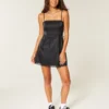 Satin Strapless Bow Bodycon Dress