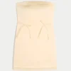 Satin Strapless Bow Bodycon Dress