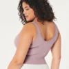 Seamless Ribbed Fabric V-Neck Tank