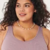 Seamless Ribbed Fabric V-Neck Tank