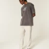 Seersucker Loose Pull-On Pants