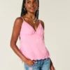 Shimmer Embroidered Babydoll Top