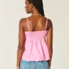 Shimmer Embroidered Babydoll Top