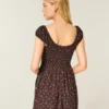 Short-Sleeve Button-Through Mini Dress
