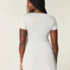 Short-Sleeve Henley Babydoll Top