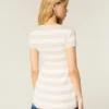 Short-Sleeve Henley Babydoll Top