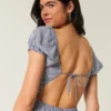 Short-Sleeve Open-Back Maxi Dress Short-Sleeve Open-Back Maxi Dress