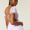 Short-Sleeve Open-Back Maxi Dress Short-Sleeve Open-Back Maxi Dress