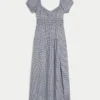 Short-Sleeve Open-Back Maxi Dress Short-Sleeve Open-Back Maxi Dress