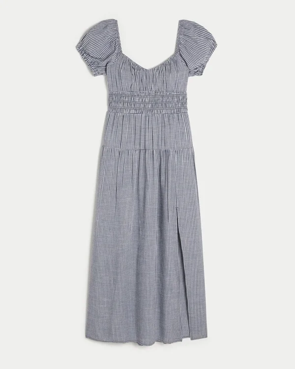 Short-Sleeve Open-Back Maxi Dress Short-Sleeve Open-Back Maxi Dress