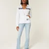 Slim Striped Zip-Up Hoodie