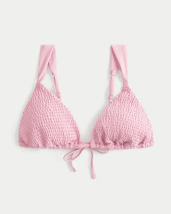 Smocked Over-the-Shoulder Triangle Bikini Top Smocked Over-the-Shoulder Triangle Bikini Top