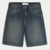 Snake Graphic Baggy Denim Shorts Snake Graphic Baggy Denim Shorts