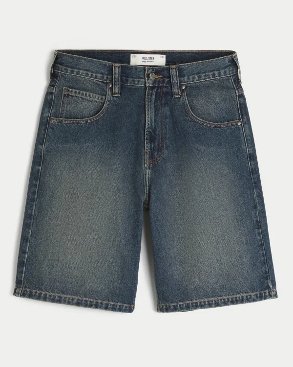 Snake Graphic Baggy Denim Shorts Snake Graphic Baggy Denim Shorts