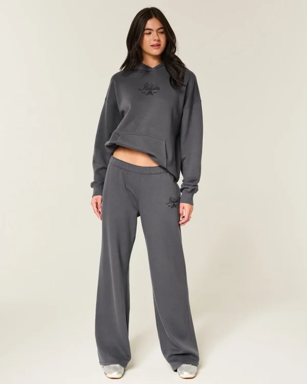Sparkle Logo Graphic Wide-Leg Sweatpants Sparkle Logo Graphic Wide-Leg Sweatpants