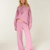Sparkle Rose Graphic Wide-Leg Sweatpants Sparkle Rose Graphic Wide-Leg Sweatpants