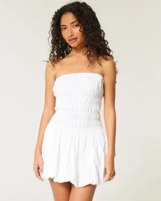 Strapless Bubble Mini Dress